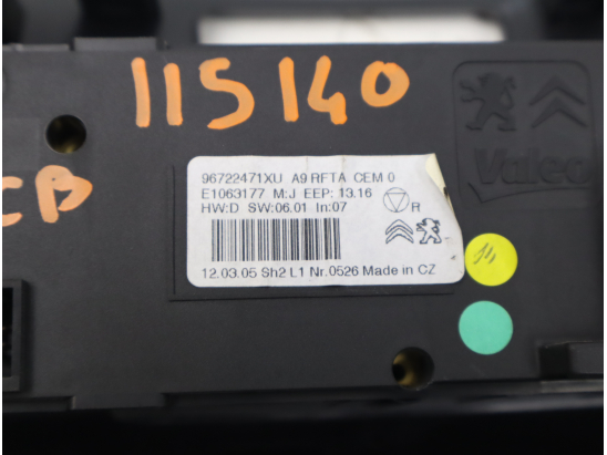 Commande de chauffage occasion PEUGEOT 208 Phase 1 - 1.6 E-HDI 92ch
