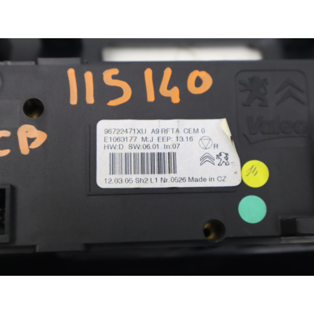 Commande de chauffage occasion PEUGEOT 208 Phase 1 - 1.6 E-HDI 92ch