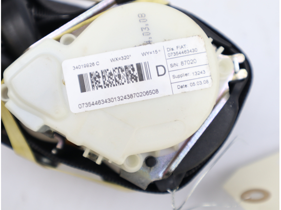 Ceinture arrière gauche occasion FIAT BRAVO II Phase 1 - 1.6 DT MULTIJET 16v 105ch