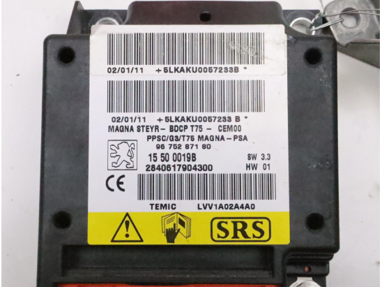 Boitier pyrotechnique occasion PEUGEOT RCZ Phase 1 - 2.0 HDI 16v 163ch