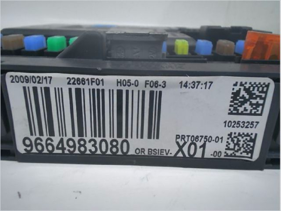 Platine fusible habitacle (BSI) occasion PEUGEOT 207 Phase 1 - 1.4 HDI 70ch