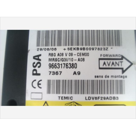 Boitier pyrotechnique occasion PEUGEOT 1007 Phase 1 - 1.4 HDI