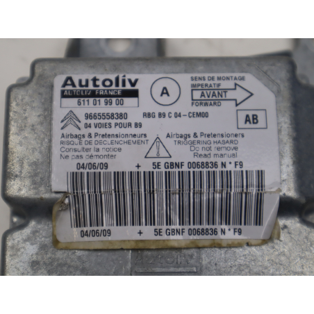 Boitier pyrotechnique occasion CITROEN BERLINGO II Phase 1 - 1.6 HDI 16v 90ch