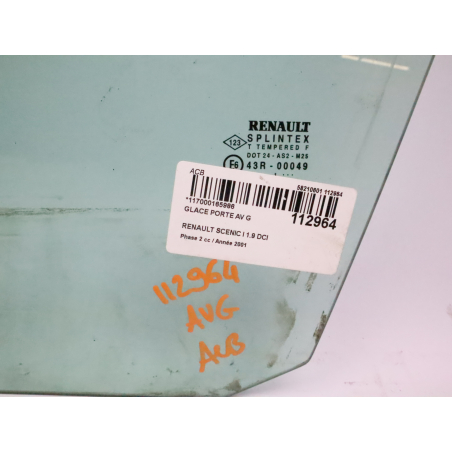 Glace porte av g occasion RENAULT MEGANE SCENIC I Phase 2 - 1.9 DCI