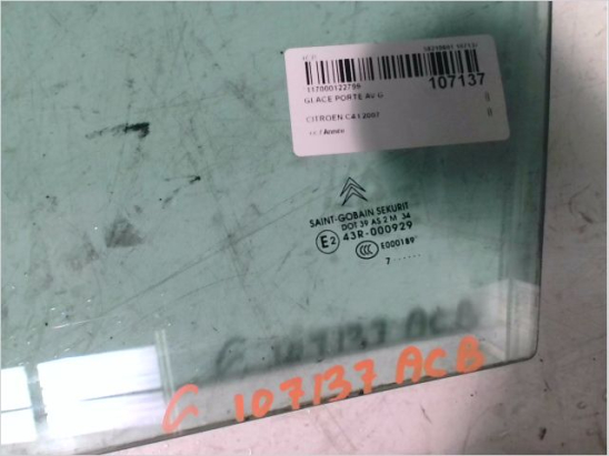 Glace porte av g occasion CITROEN C4 I Phase 1 - 1.6 HDi 110ch