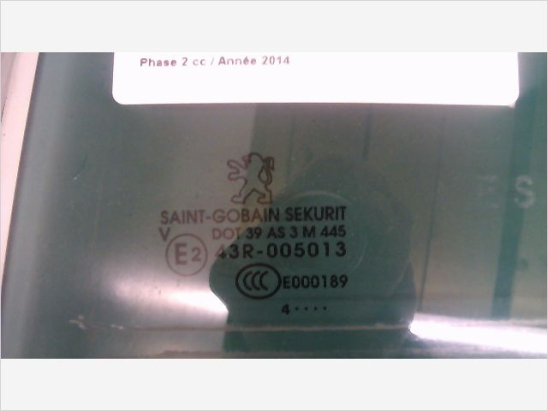 Glace porte ar g occasion PEUGEOT 3008 I Phase 2 - 2.0 HDI HYBRID4 163ch