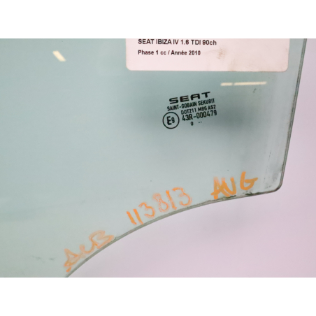 Glace porte av g occasion SEAT IBIZA IV Phase 1 - 1.6 TDI 90ch