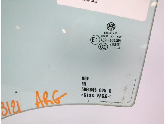 Glace porte ar g occasion VOLKSWAGEN GOLF VI Phase 1 - 2.0 TDI 140ch