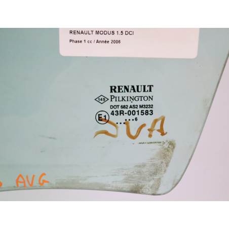 Glace porte av g occasion RENAULT MODUS Phase 1 - 1.5 DCI 85ch