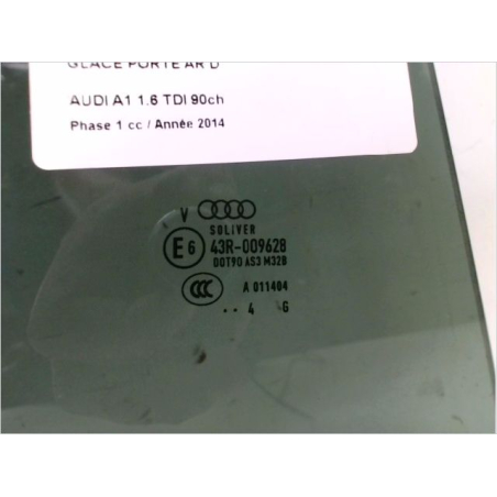 Glace porte ar d occasion AUDI A1 Phase 1 - 1.6 TDI 90ch