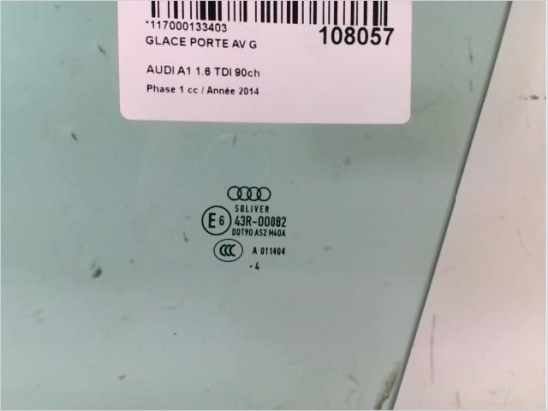 Glace porte av g occasion AUDI A1 Phase 1 - 1.6 TDI 90ch