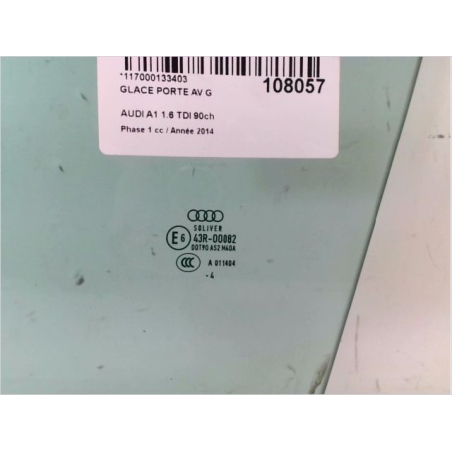 Glace porte av g occasion AUDI A1 Phase 1 - 1.6 TDI 90ch