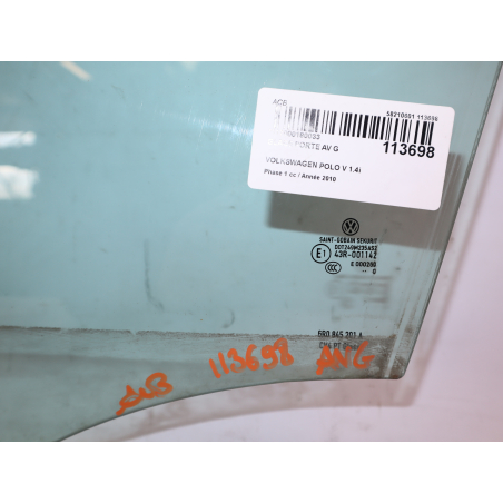 Glace porte av g occasion VOLKSWAGEN POLO V Phase 1 - 1.4i 85ch