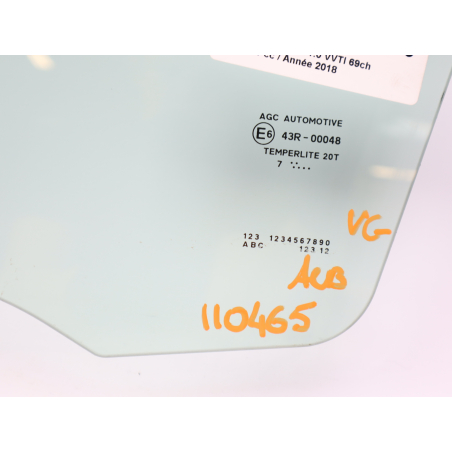 Glace porte av g occasion TOYOTA AYGO II Phase 1 - 1.0 VVTI 69ch