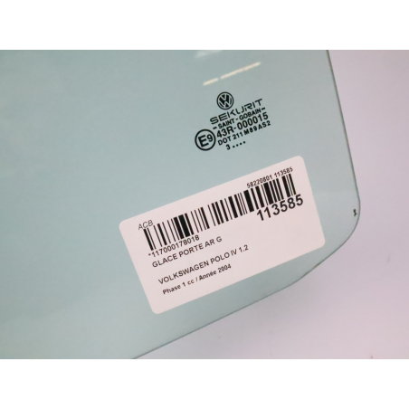 Glace porte ar g occasion VOLKSWAGEN POLO IV Phase 1 - 1.2 65ch