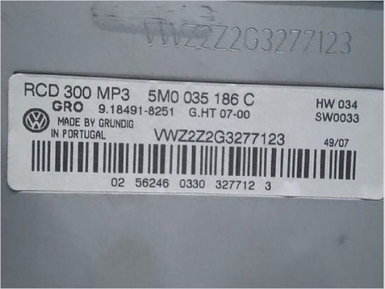 Autoradio occasion VOLKSWAGEN GOLF PLUS Phase 1 - 1.9 TDI 105ch