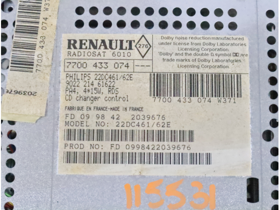 Autoradio occasion RENAULT LAGUNA I Phase 2 - 1.9 DTI