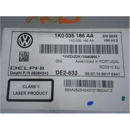 Autoradio occasion VOLKSWAGEN GOLF VI Phase 1 - 2.0 TSI 210ch