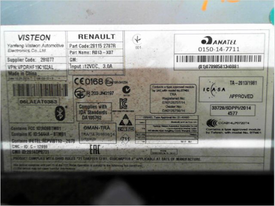 Autoradio occasion RENAULT TWINGO III Phase 1 - 1.0i 70ch