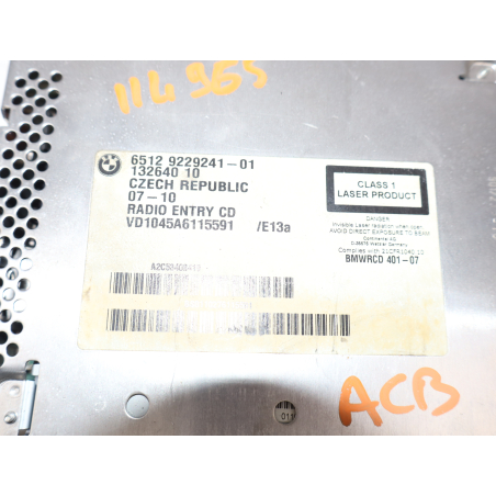 Autoradio occasion B.M.W. SERIE 1 I Phase 2 - 116D 115CH