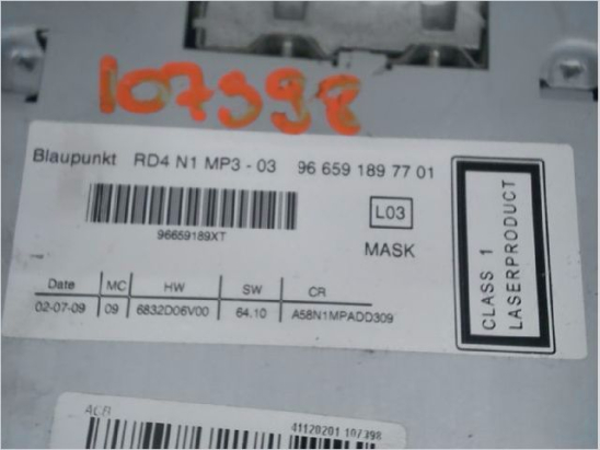 Autoradio occasion CITROEN C3 PICASSO Phase 1 - 1.6 HDi 16v 110ch