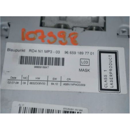 Autoradio occasion CITROEN C3 PICASSO Phase 1 - 1.6 HDi 16v 110ch