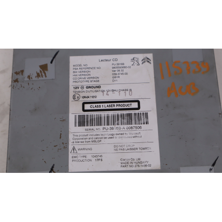 Autoradio occasion PEUGEOT 308 II Phase 2 - 2.0 BlueHDI 150ch