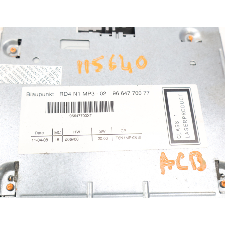 Autoradio occasion PEUGEOT 307 Phase 2 SW - 1.6 HDI 90ch