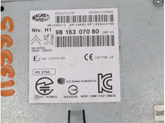 Autoradio occasion PEUGEOT 308 II Phase 1 SW - 1.6 e-HDI 115ch