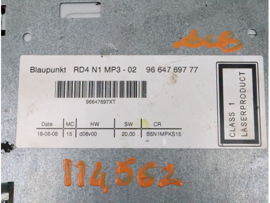 Autoradio occasion CITROEN C4 I Phase 2 - 1.6 HDI 92ch