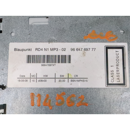 Autoradio occasion CITROEN C4 I Phase 2 - 1.6 HDI 92ch