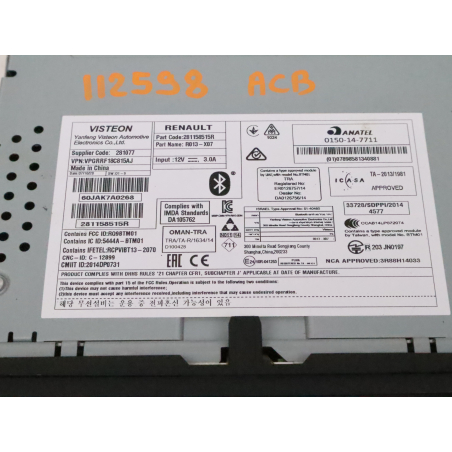 Autoradio occasion DACIA SANDERO II Phase 2 - 1.0i 75ch