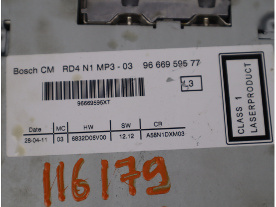 Autoradio occasion CITROEN C3 PICASSO Phase 1 - 1.6 HDi 90ch