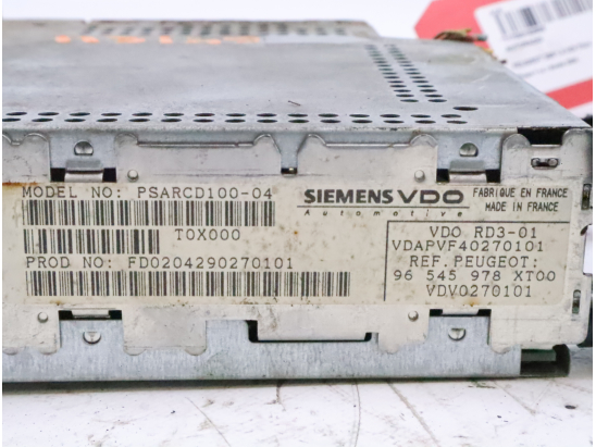 Autoradio occasion PEUGEOT 206 Phase 1 - 1.4 HDI 70ch