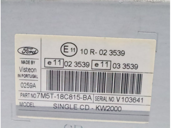 Autoradio occasion FORD FOCUS II Phase 1 BERLINE - 1.6 TDCI 110ch