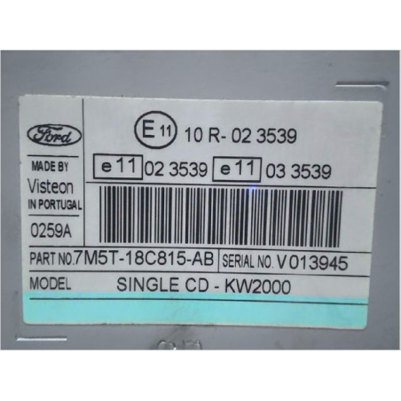 Autoradio occasion FORD CMAX I Phase 2 - 2.0 TDCi 136ch