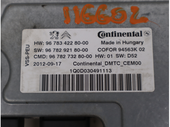 Calculateur Start/Stop occasion CITROEN C4 PICASSO I Phase 1 - 1.6 e-HDI 8v 110ch