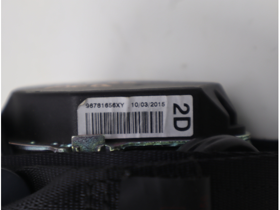 Ceinture arrière droite occasion PEUGEOT 2008 Phase 1 - 1.6 BlueHDI 100ch