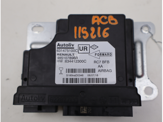 Boitier pyrotechnique occasion RENAULT MEGANE IV Phase 1 - 1.5 DCI 8v 110ch