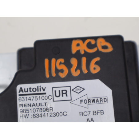 Boitier pyrotechnique occasion RENAULT MEGANE IV Phase 1 - 1.5 DCI 8v 110ch