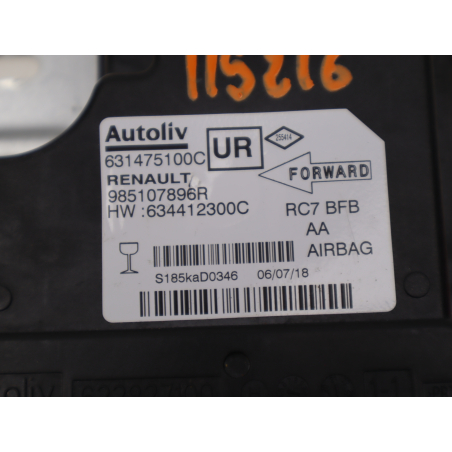 Boitier pyrotechnique occasion RENAULT MEGANE IV Phase 1 - 1.5 DCI 8v 110ch