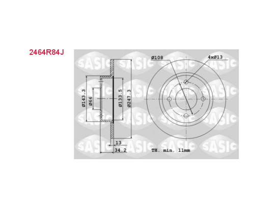 Jeu Disques Sasic 2464R84J