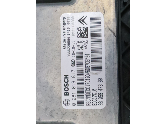 Calculateur moteur occasion PEUGEOT 208 Phase 1 - 1.6 E-HDI 92ch