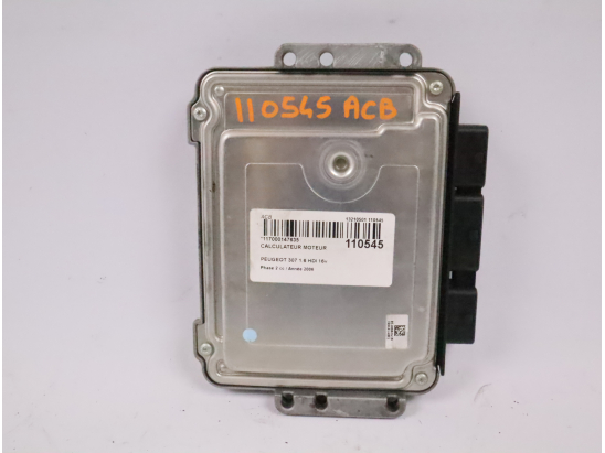Calculateur moteur occasion PEUGEOT 307 Phase 2 - 1.6 HDI 16v 90ch