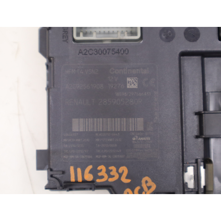 Lecteur de carte occasion RENAULT CAPTUR Phase 2 - 1.3i 150ch