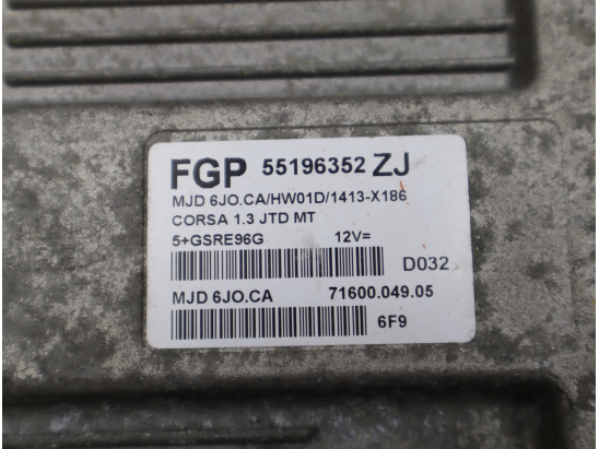 Calculateur moteur occasion OPEL CORSA III Phase 2 - 1.3 CDTI