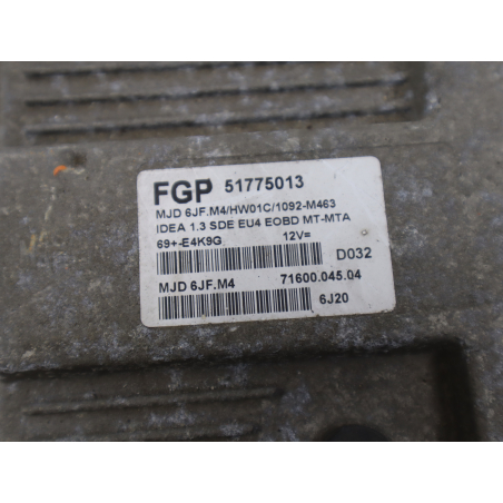 Calculateur moteur occasion FIAT IDEA Phase 1 - 1.3 DT MULTIJET 16v