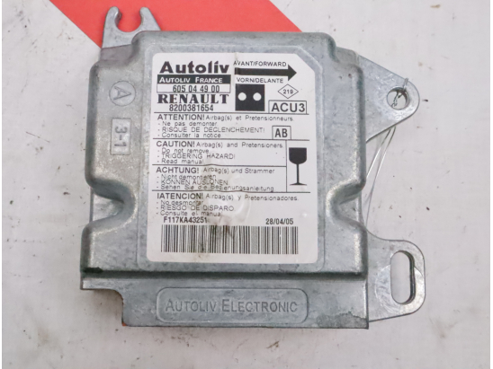 Boitier pyrotechnique occasion RENAULT KANGOO I Phase 2 - 1.5 DCI 80ch