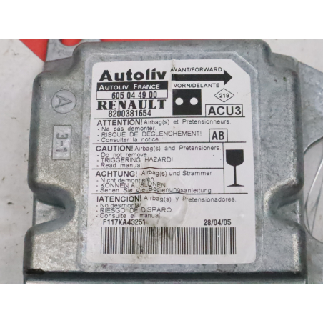 Boitier pyrotechnique occasion RENAULT KANGOO I Phase 2 - 1.5 DCI 80ch