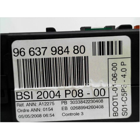 Platine fusible habitacle (BSI) occasion CITROEN C4 I Phase 1 - 1.6 HDi 110ch